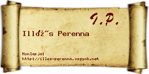 Illés Perenna névjegykártya